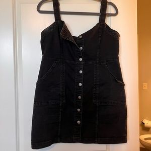 Black button up dress